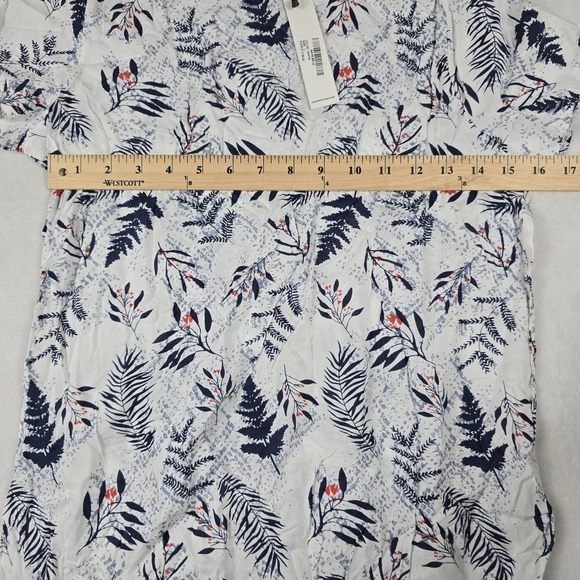 Step In Style Women's Size‎ Large White Floral Short Sleeve Dress New - Picture 4 of 6